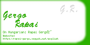 gergo rapai business card